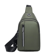 Herre crossbody-taske multifunktionel brysttaske med hul til hovedtelefoner T-slyngepung til rejser