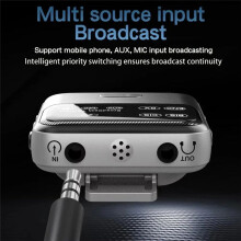 Upgrade 6.0 Audio Receiver Transmitter ENC Wireless Broadcast One with Multiple Audio System with Mic