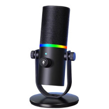 RGB Lighting Live Stage Recording Podcast Studio Microfone Vocal Noise Reduction Mic with One Key Mute Type-C Microphone