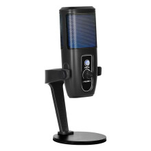 USB Condenser Microphone Desktop Gaming RGB Microphone, Large Mic , Plug & , Ideal for Streaming & Podcasting