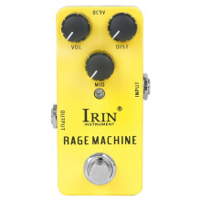 IRIN Pédale D'Effet pour Guitare Électrique Rage Machine, Distorsion Heavy Metal, True Bypass, -16, Accessoires pour Guitare