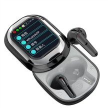 AI Translation Slider Wireless  Headset Slider Design Touch Screen No Delay Noise Reduction Long Battery Black