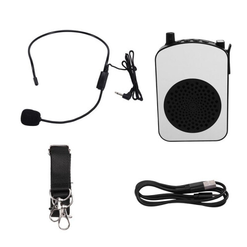 Wireless Microphone Double Noise Reduction Stereo Sound Microphone Megaphone Lavalier Microphone for Teaching and Class