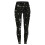 Γυναικείο κολάν με στάμπα Sequin, μοντέρνο, casual, αδυνατιστικό παντελόνι, μαύρο 3