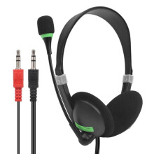 3.5mm Wired Headphones with Microphone Noise Cancelling Headset USB Earphone for Laptop PC Computer