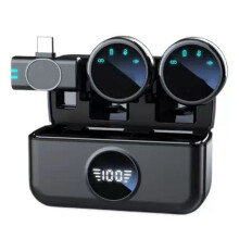 Microphone Cravate Sans Fil S5, Clip Magnétique Antibruit pour Enregistrement de Courtes Vidéos