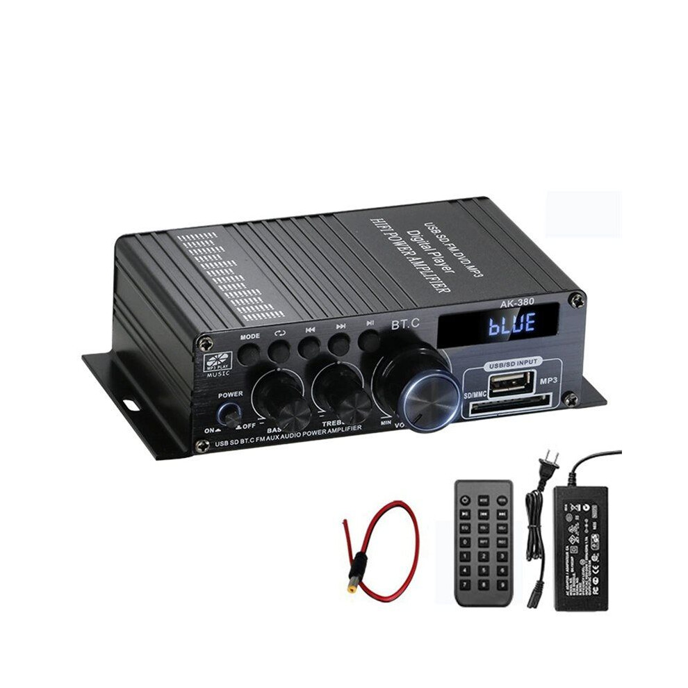 Ak380 Sound Amplifier Audio Karaoke Home Theater Amplifier 2 Channel Hifi Amplifier For Car Eu Plug 4711535757067
