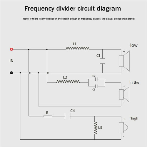 3 Way Frequency Divider Treble+Midrange+Bass HiFi Crossov Audio Frequency Divider Home Theater Speaker Frequency Divider 1