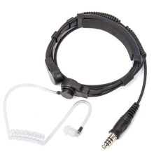 Telescopische Heavy Duty Throat Vibration Mic Hoofdtelefoon NATO Plug voor Walkie Talkie Radio