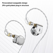 TRN EMX 14.2Mm Dynamic Headphones HIFI Audiophile-Grade 2PIN Beryllium-Plated Diaphragm Unit Noise-Cancelling Headphones