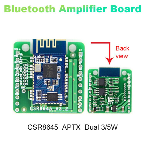 Amplifier Board Module 5.0 Audio Receiver CSR8645 APTX Dual 5W Speaker Audio Amplifier 1