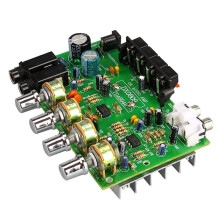 12V 40W + 40W PłYtka Wzmacniacza DźWięKu Stereo Cyfrowy Wzmacniacz Mikrofonowy z Regulacją TonóW GłOśNik AMP