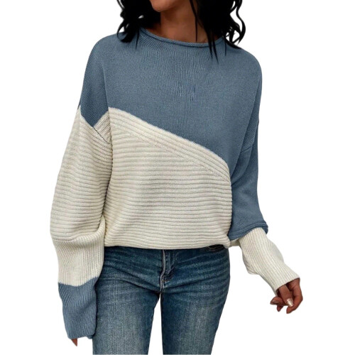 Pulls pour femmes, pull ample en maille décontractée, manches longues, col rond, automne-hiver