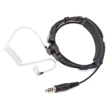 Telescopische Heavy Duty Throat Vibration Mic Hoofdtelefoon NATO Plug voor Walkie Talkie Radio