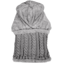 Kvinder Vinterhuer Ét stykke Fleeceforet Strik Balaklavaer Maske Sæt Kranie Hals Cirkel Tørklæde Ski Snehue Pompom
