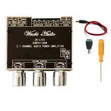 ZK-LT23 Audio Amplifier Board with Cable 2.1 Channel 50Wx2+100W Subwoofer TWS True Wireless Audio Module