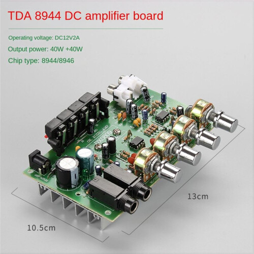 12V 40W+40W Stereo Audio Amplifier Board Digital Microphone Amplifier with Tone Control Speaker AMP 1