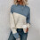 Lässiger Damen-Pullover mit langen Ärmeln, locker gestrickt 3