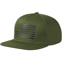 Baseballcaps, Snapback Trucker-hatt for menn og kvinner med amerikansk flagg og justerbar, pustende netting, flate hatter