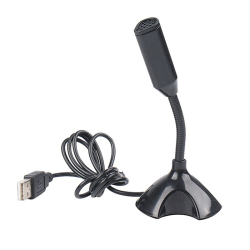 USB Laptop Microphone Voice Mic High Sensitivity  Studio Speech Mic Stand with Holder Gaming Conference for PC,White