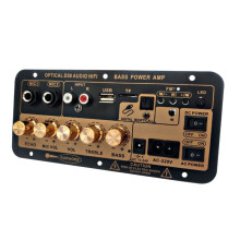 D50 Amplifier Board with Optical Audio AMP USB FM Radio TF Player DIY Audio Subwoofer for Home Car-EU Plug