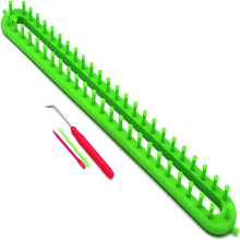 36cm Rectangular Knitting Loom for Beginners, Adjustable Pegs & Needles, Scarf/Sweater Loom, Compatible with Standard Yarn