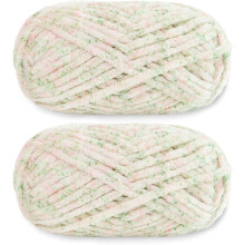 2x100g Velvet Fuzzy Yarn for Crochet & Knitting – Soft, Plush, Lustrous Chenille Blanket Yarn