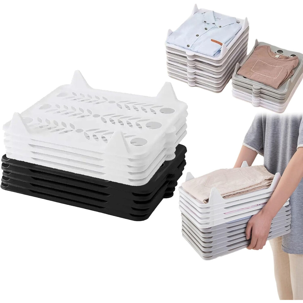 Stackable Closet Organizer For Shirts Jeans T-Shirts White 9097180040415