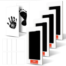 14-Pc Paw Print Kit for Dogs: Inkless Pads & 10 Blank Cards (6"x4.25") – No-Mess Pet Memorial Kit