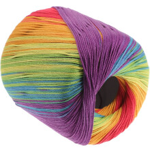 EASTIN 1 Roll Cotton Thread Balls Yarn Dyeing Colorful Cotton Threads for Crochet Hardanger Cross Stitch Needlepoint Hand Embroidery 133m Rainbow