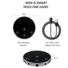 Conferentie Luidspreker Microfoon USB-Microfoon Desktop Omnidirectionele Stemopname Aanraaktoetsen met 3,5 mm Audio-Aansluiting voor Oproep-Pc