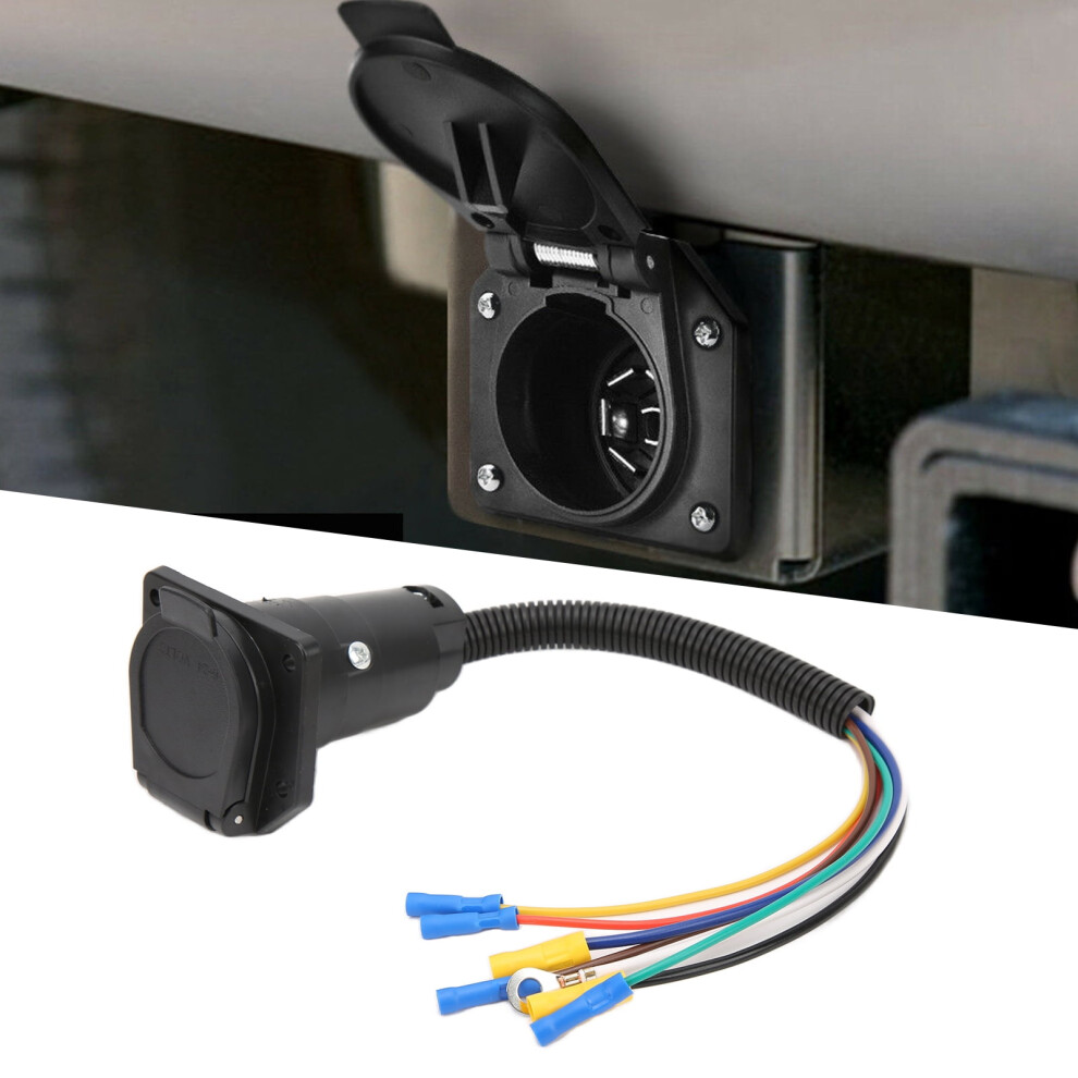 Ylshrf 7 Way Blade Trailer Connector,Trailer Wiring Adapter 7 Way Blade Connector Cable Plug With Bracket For Rv,Rv Wiring Adapter 9377112485454