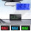 Mini LCD Screen Digital Clock 2in1 Interior Car Auto Desk Dashboard Temperature H5L5 3