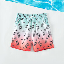 Little Boys Swim Trunks Kids Cartoon Dinosaurs Floral Swim Shorts Quick Dry Bathing Suit Swimwear 5-14 Years