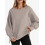 Oversized sweatshirt med rund hals og sideslidser til kvinder 5
