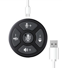 USB-Freisprecheinrichtung, 360-Sprachaufnahme, USB-Typ-CA-Mikrofon für HeimbüRo, Intelligente Sprachverbesserung