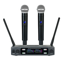Draadloos Microfoonsysteem Professioneel 2 Kanalen Handheld Karaoke-Microfoon voor Feestvergadering Kerkshow Home