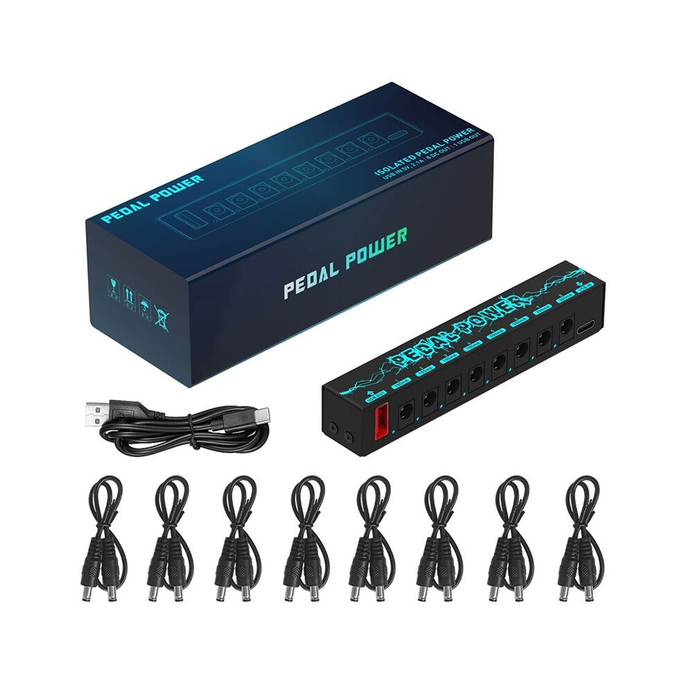 Pedal Power Guitar Pedal Power Guitar Effector Power Supply 8 Isolated Output Guitar Effect Pedal Guitar Accessories Light 4712771169737