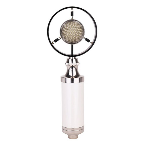 Professional Condenser Wired Vintage Recording Studio Microphone for Live Broadcast White