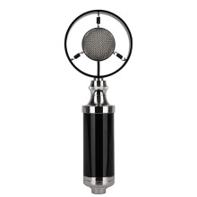 Professional Condenser Wired Vintage Recording Studio Microphone for Live Broadcast Black