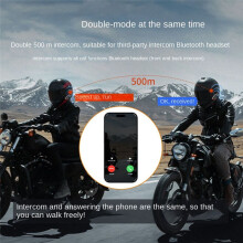Y80 2X Motorcycle Helmet Headset Waterproof Noise Reduction Hands-Free Call Car Headset Universal