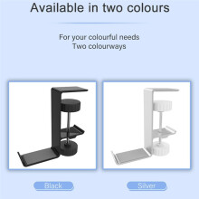 Supporto per Auricolare a Clip Z20 Gancio per Gancio a Clip per Auricolare Gancio Universale per Desktop in Metallo Ganci per Controsoffitto, Nero
