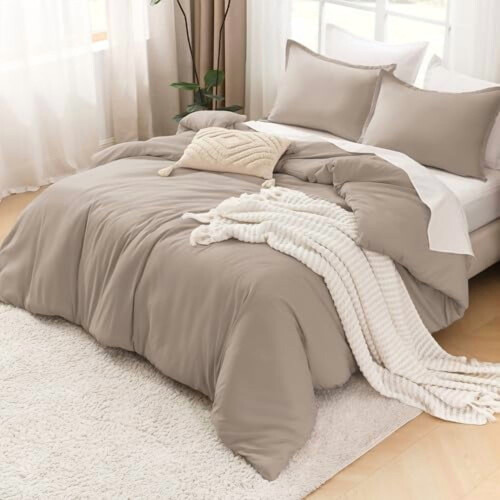 Light Coffee Comforter Set Twin/Twin XL 2-Piece 1