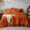 Burnt Orange Twin Comforter Set Microfiber 2-Piece 1