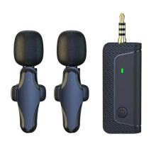 K35Pro Microfono Wireless Microfono Lavalier per Fotocamera Cellulare Registrazione Video Altoparlante Cuffie