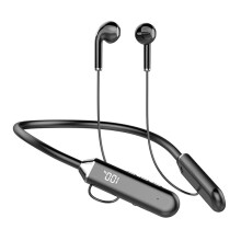 Type de Cou Casque StéRéO RéDuction Du Bruit Universel Sport Oreillette Microphone Sans Fil