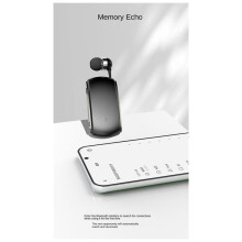 K68 Headset Lavalier Retractable Plug-In Card Single Earphone Multifunctional Clip Headset MP3 Player Black