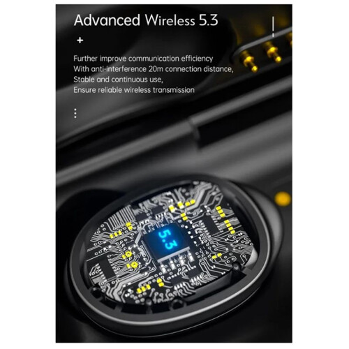 Wireless  Clock Display Noise Reduction Low Latency TWS  Headset for Mobile Gaming Computer 1