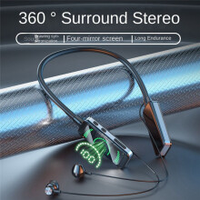 5.3 Hanging Neck Wireless Headset Running Sports Gaming Headset Super Long Standby Noise Reduction
