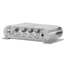 Digital Power Audio Car Amplifier Light Stereo Audio Amplifier for Home Theater Club Party Music 200W X2(B)